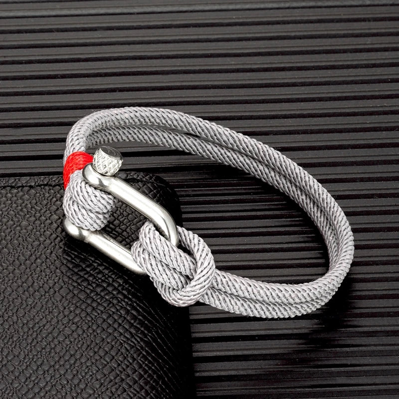 Nautical Gray Rope Bracelet