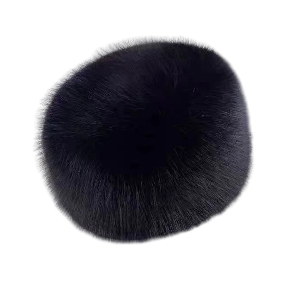 1pc Hat Women's Winter Artificial Fur Russian Ushanka Hat Thick Warm Balaclava Caps Earflap Faux Fox Beanies For Ladies Outdoor